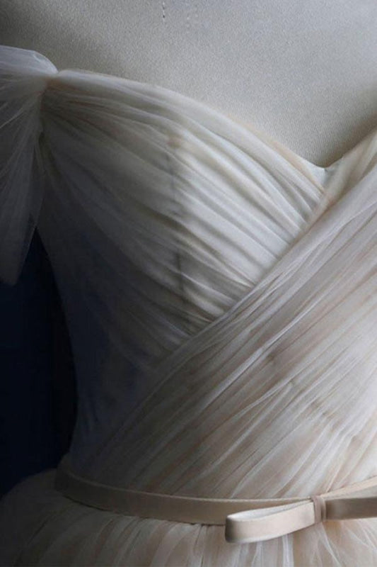 Awesome Lace-up Ruffle Tulle A-line Wedding Dress