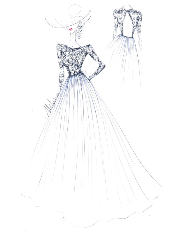 Boho Wedding Dresses Jewel Neck Long Sleeve A Line Floor Length Chffion Bridal Dress For Beach Wedding