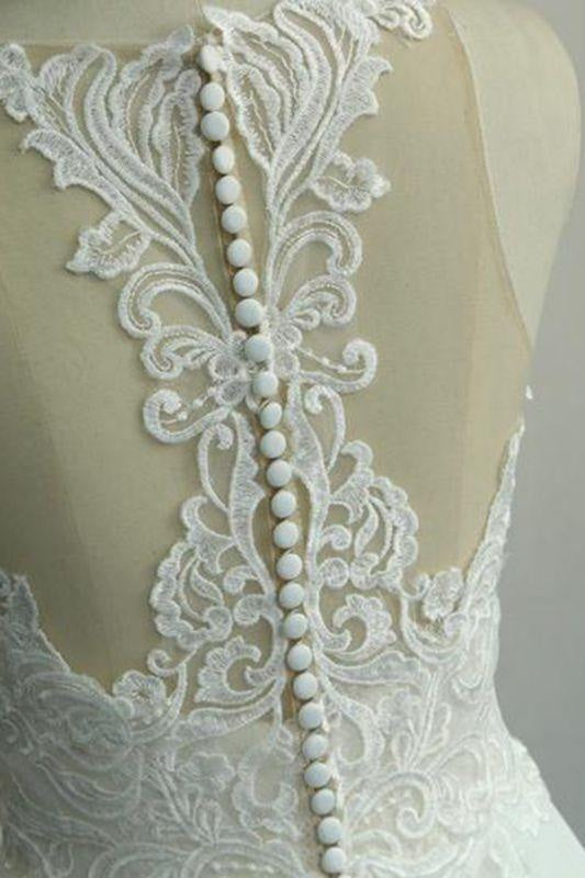 Bridelily Amazing Appliques Chiffon A-line Wedding Dress