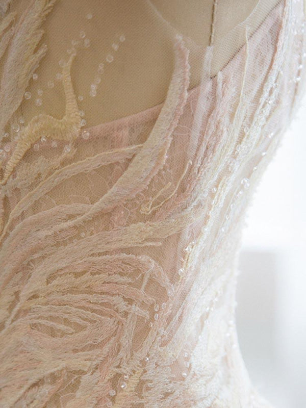 Elegant Lace A-Line Tulle Wedding Dresses