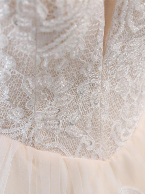 Lace-Up Ball Gown Wedding Dresses