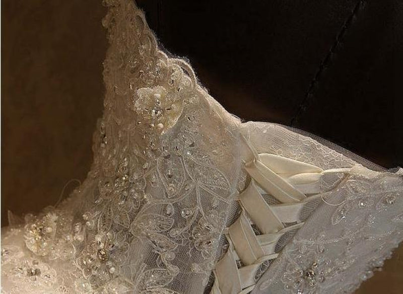 Luxury Lace Ball Gowns Beaded Wedding Dresses Sweetheart