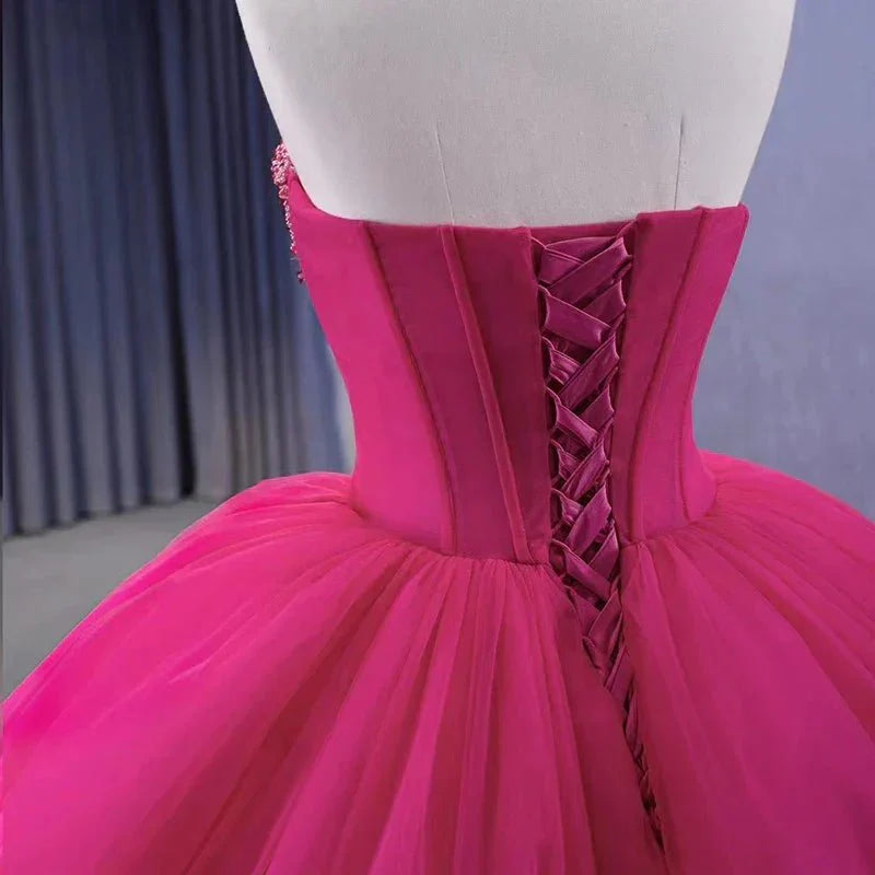 Quinceanera Dress Evening Dresses Sweep Train Sleeveless Pleated Ball Gown