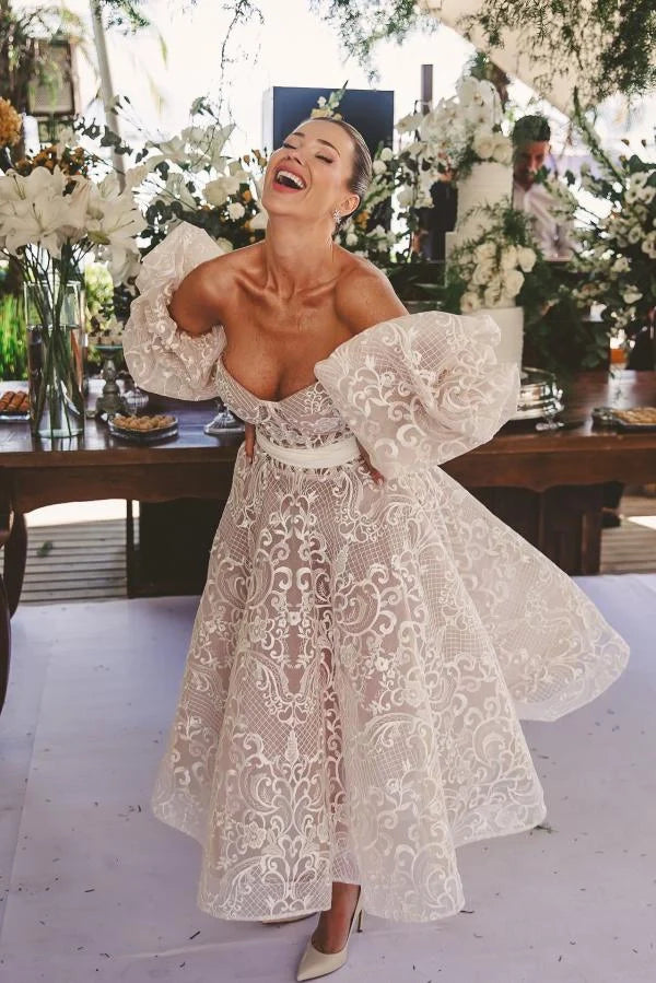 Sweetheart  Aline Wedding Dress Sleeveless Lace Dress