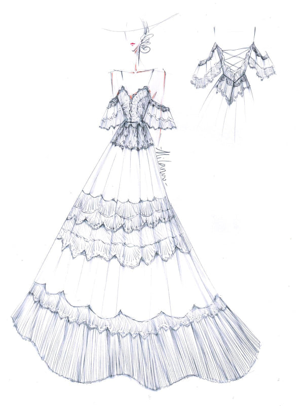 A Line Deep V Neck Boho Wedding Dresses Straps Lace Short Sleeve Bridal Gown With Sweep Train