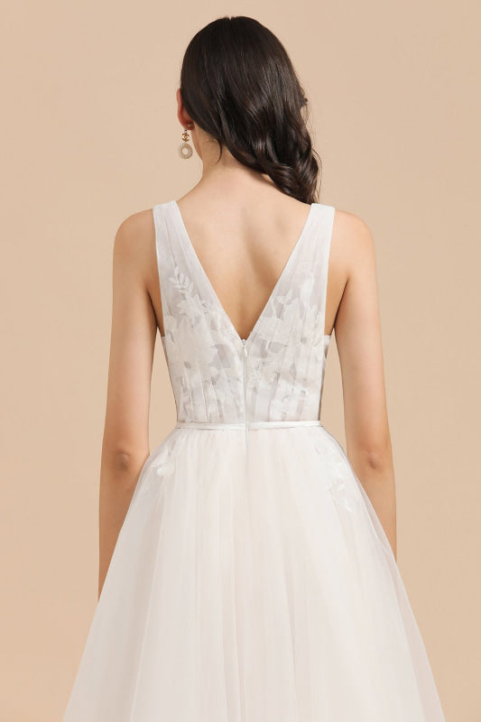 Amazing Illusion Lace Tulle A-line Wedding Dress