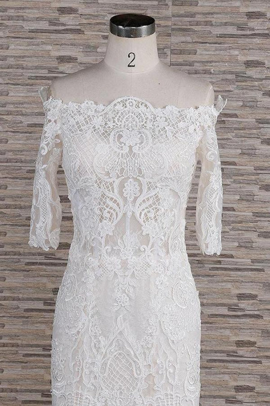 Awesome Appliques Court Train Mermaid Wedding Dress