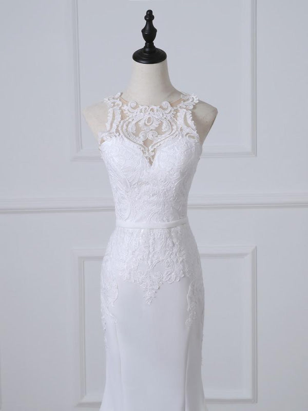 Bridelily Precious Spaghetti Strap Lace Mermaid Wedding Dress