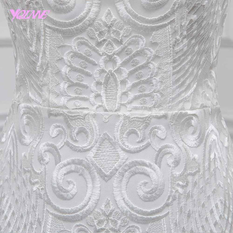 Elegant Spaghetti-Strap Backless Mermaid Wedding Dresses