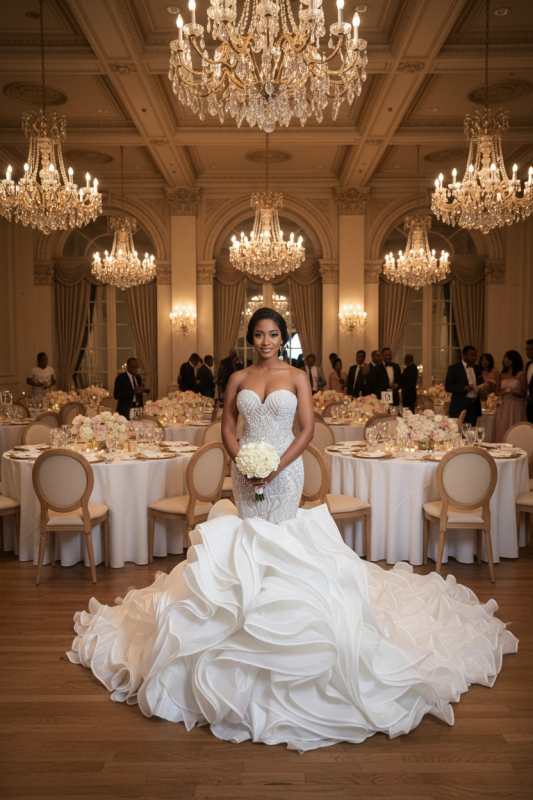 Elegant Sweetheart Lace Up Crystal Mermaid Wedding Dresses