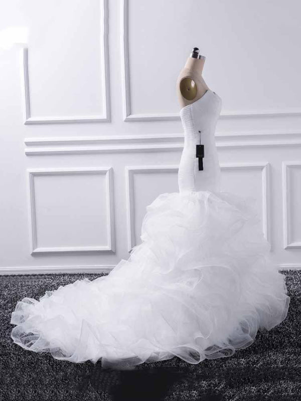 Elegant sweetheart Mermaid Tulle Wedding Dresses
