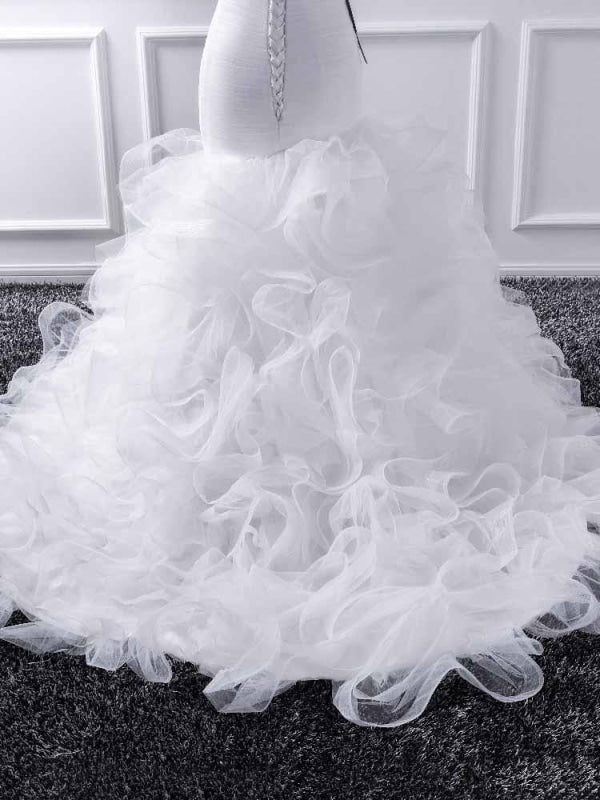 Elegant sweetheart Mermaid Tulle Wedding Dresses