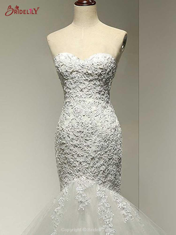 Fashion Sweetheart Mermaid Tulle Wedding Dresses