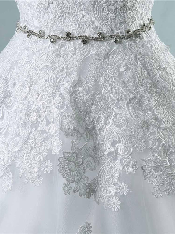 Glamorous Sweetheart Appliques Lace-UP Wedding Dresses