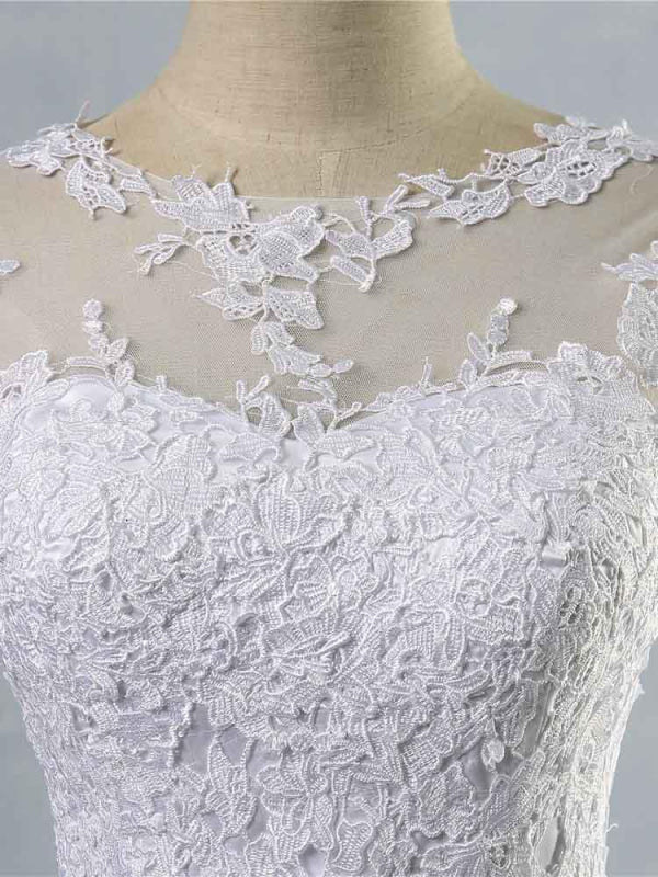 Glamorous Tulle Lace Ball Gown Wedding Dresses