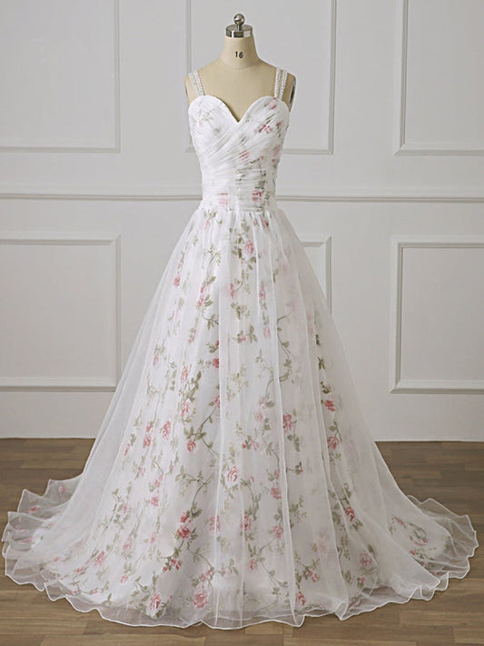 Gorgeous Lace Appliques White Long Prom Dress White Formal Evening Dress