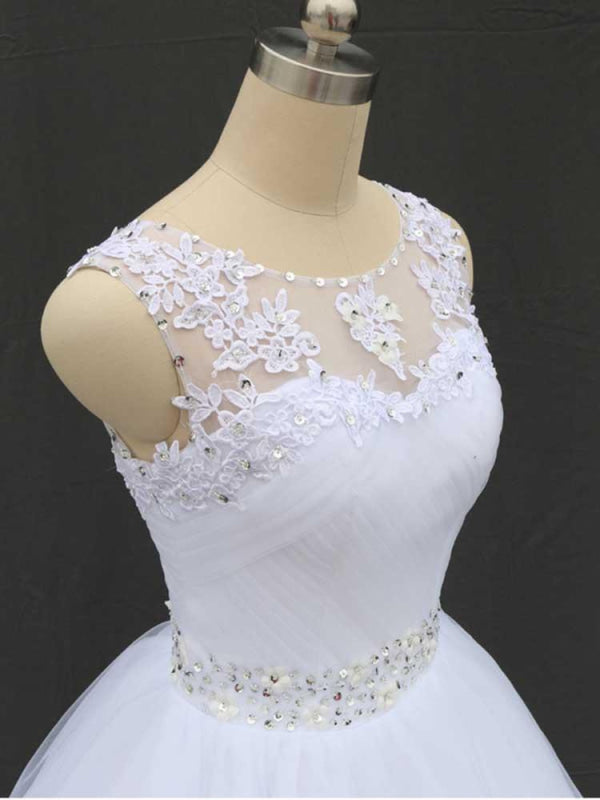 Gorgeous Lace Up Ball Gown Wedding Dresses