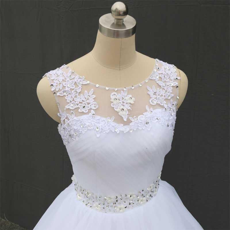 Gorgeous Lace Up Ball Gown Wedding Dresses