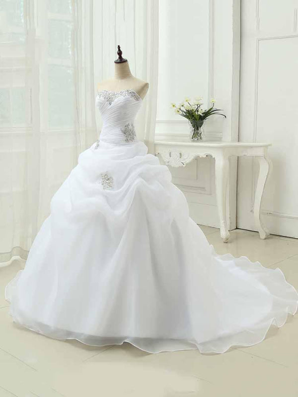 Gorgeous Sweetheart Ruffles Wedding Dresses