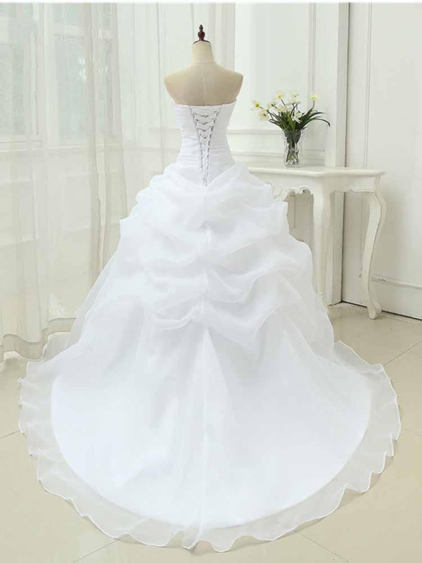 Gorgeous Sweetheart Ruffles Wedding Dresses
