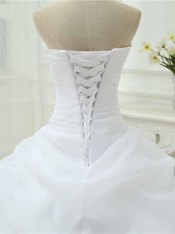 Gorgeous Sweetheart Ruffles Wedding Dresses