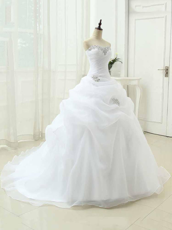 Gorgeous Sweetheart Ruffles Wedding Dresses
