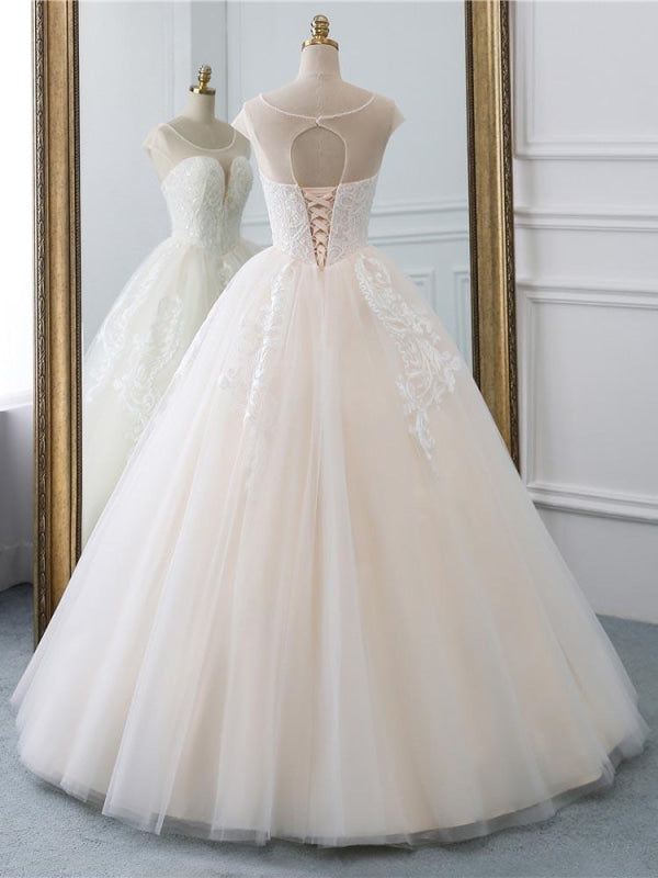 Lace-Up Ball Gown Wedding Dresses