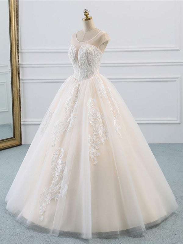 Lace-Up Ball Gown Wedding Dresses