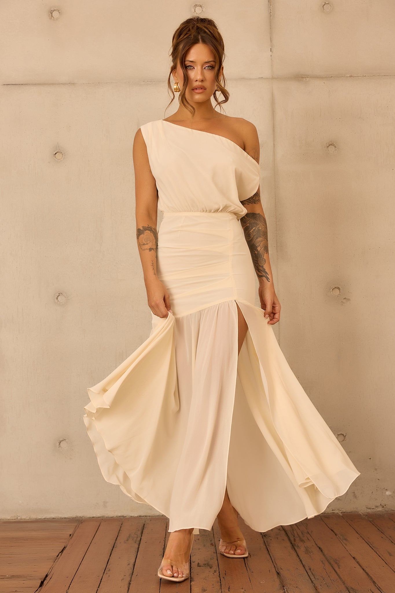 Love Gianni Chiffon Maxi Dress - Ivory
