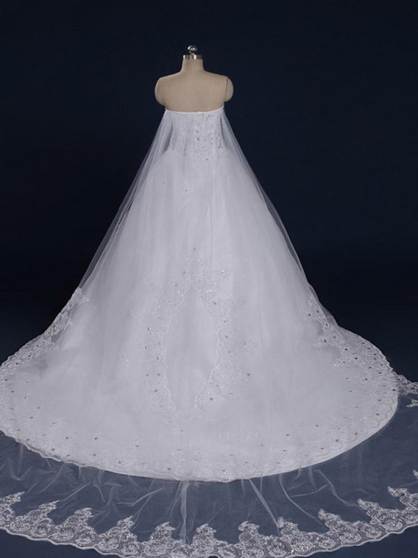 Luxury Sweetheart Crystal Ball Gown Wedding Dresses
