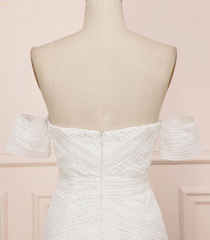 Modest Sweetheart Neck Lace Beach Sexy Boho Wedding Dress