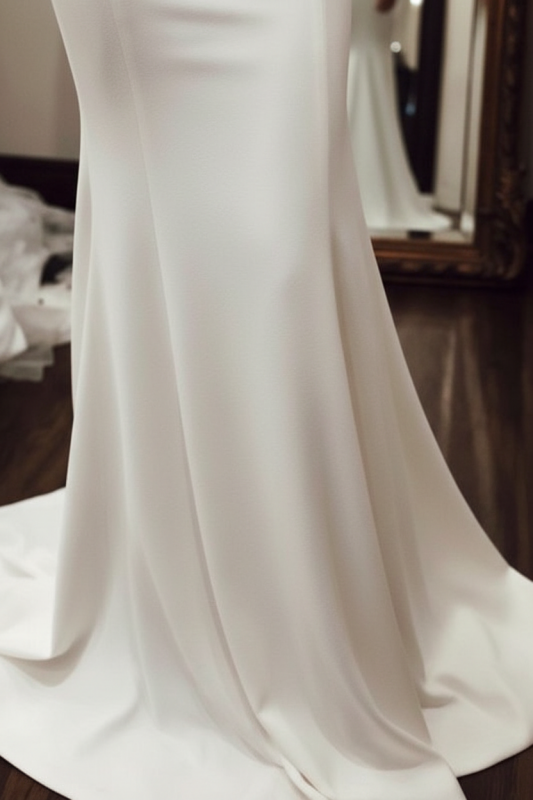 Off-Shoulder Beach Wedding Dress | Simple Elegant Boho Bridal Gown