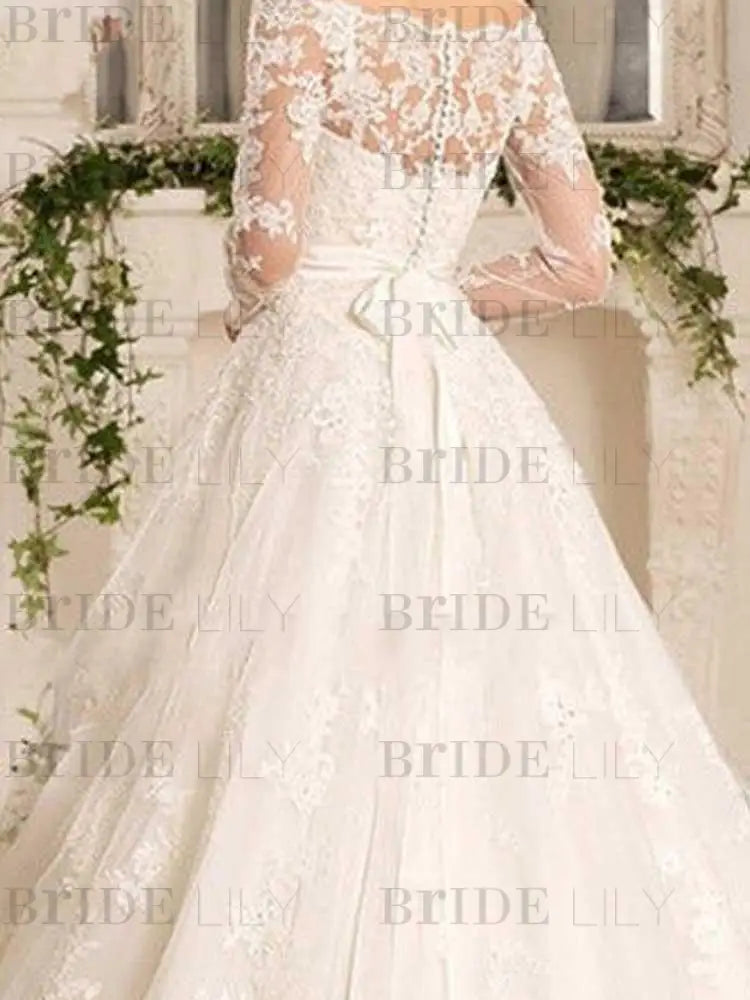 Off-the-Shoulder Tulle Ruffles Aline Wedding Dresses