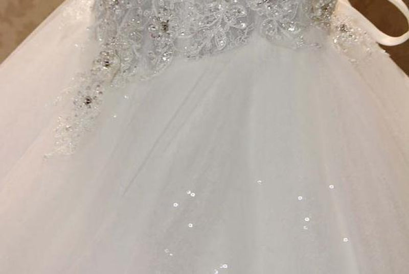 Luxury Lace Ball Gowns Beaded Wedding Dresses Sweetheart