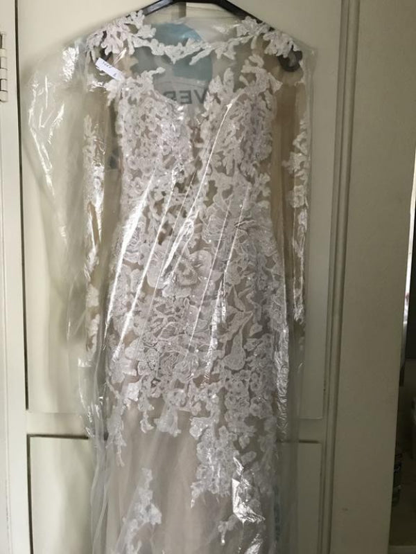 Pretty Lace Mermaid Long Sleeves Wedding Dress