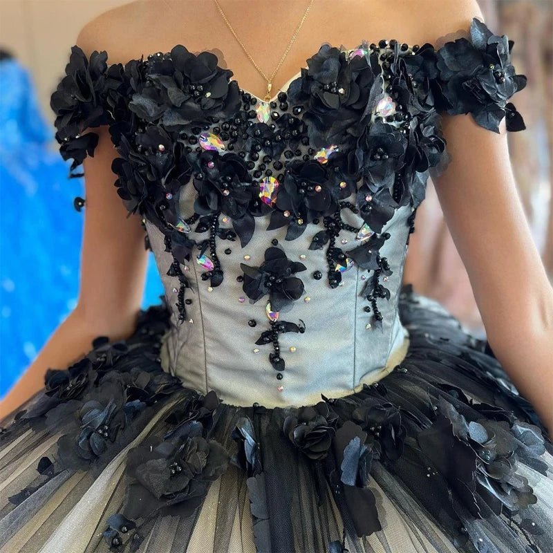 Red Off The Shoulder Tulle Quinceanera Dresses With Lace Appliques
