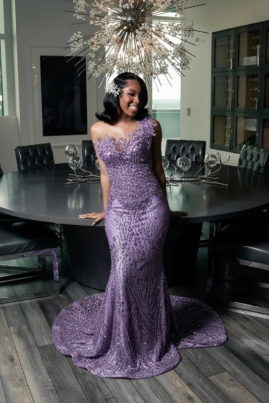 Stunning Strapless Sequins Prom Dress Dark Green with Beadings