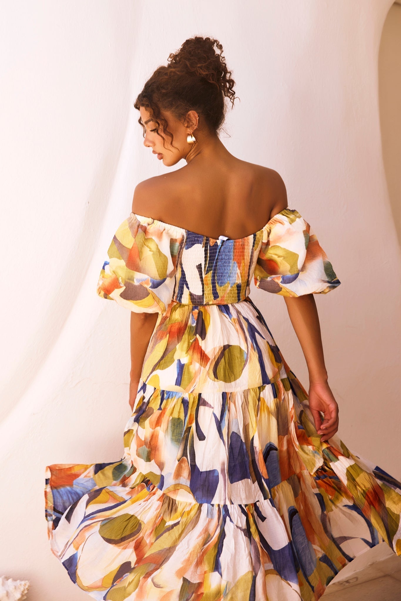 Sunny Spell Midi Dress - Blue Multi
