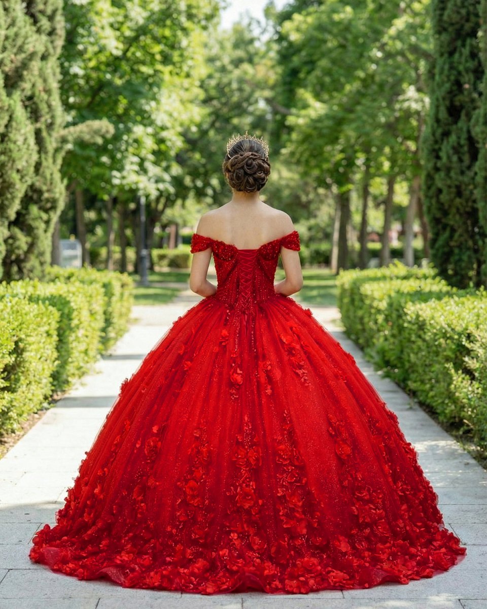 Sweet Valentine Red Quinceanera Dress