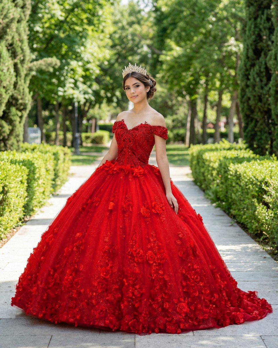 Sweet Valentine Red Quinceanera Dress