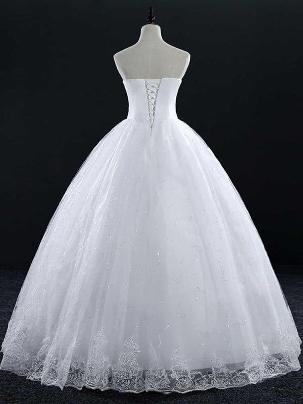 Sweetheart Lace Ball Gown Wedding Dresses